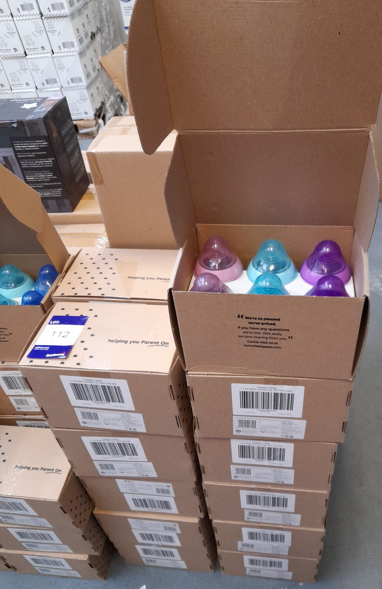 20 boxes Tommee Tippee coloured bottles (girl)