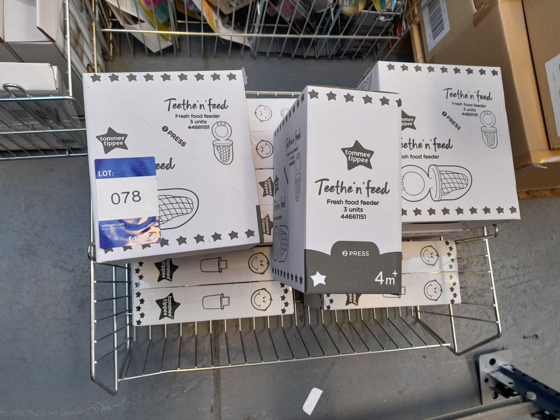 Contents of wire rack to contain Tommee Tippee fre