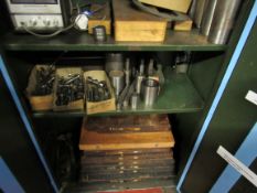 steel cupboard and quantity of various inspection