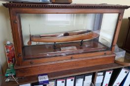 Model boat, to display case