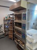 Polin Cam Stratos 25TL 4060 H22 S.207 Triple Deck Electric Bread Oven Serial Number 1602161/CL/