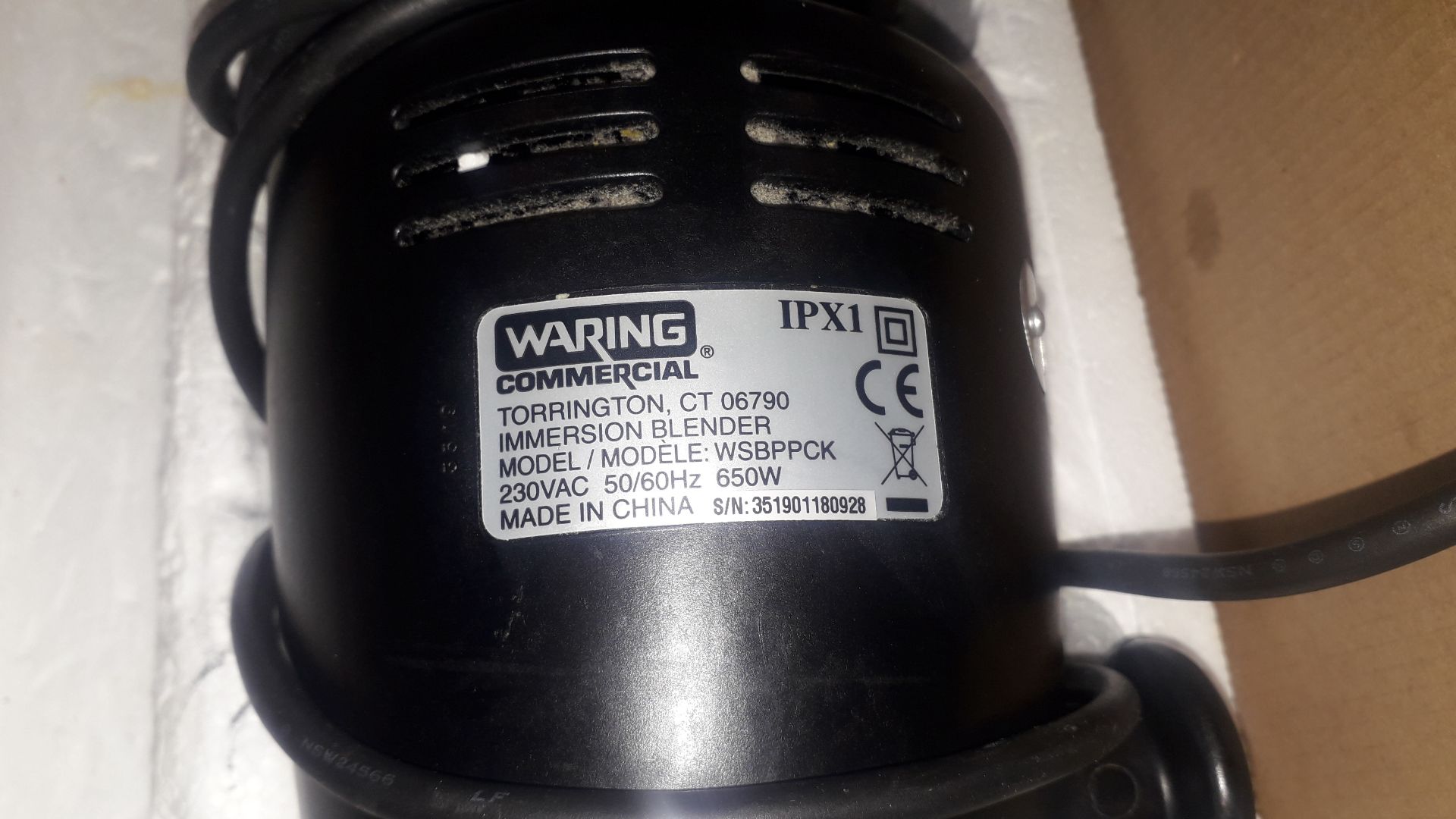 Waring WSBPPCK Immersion Blender serial number 351901180928 - Image 3 of 4