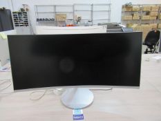 Samsung 34" LC345791WTU curved monitor with power cable