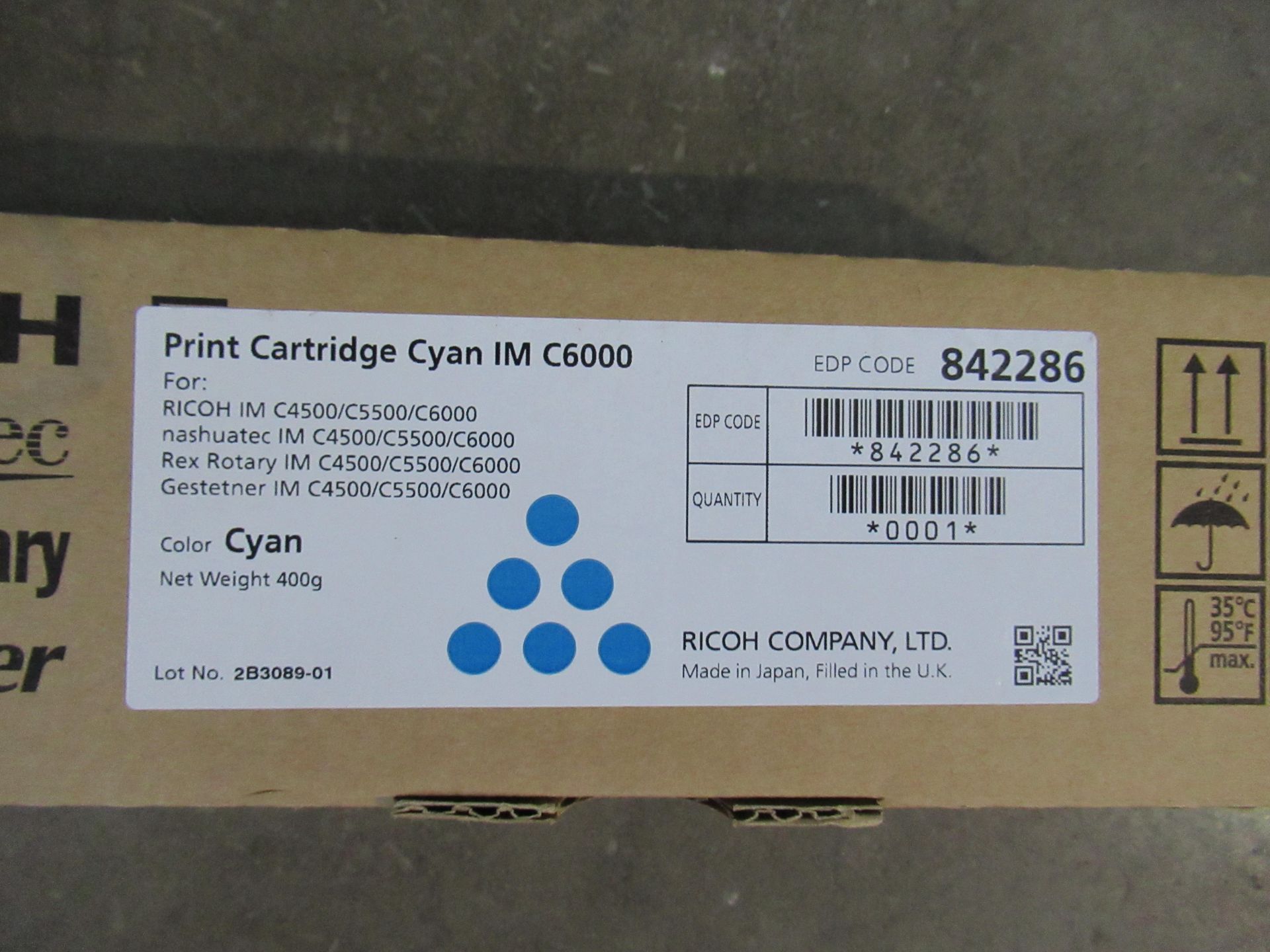 4x boxes of Ricoh A4 paper, qty of tachograph printing rolls and 4x Ricoh printing cartridges - Image 8 of 10
