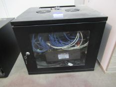 Server cabinet with contents and keys