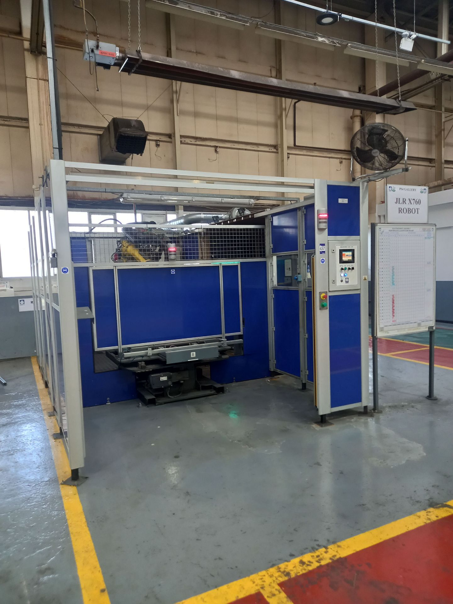 Bauromat Hi-Spot Two Station Robotic Spot Welding Cell with Fanuc R-2000iC 165F Robot, Fanuc Robot C