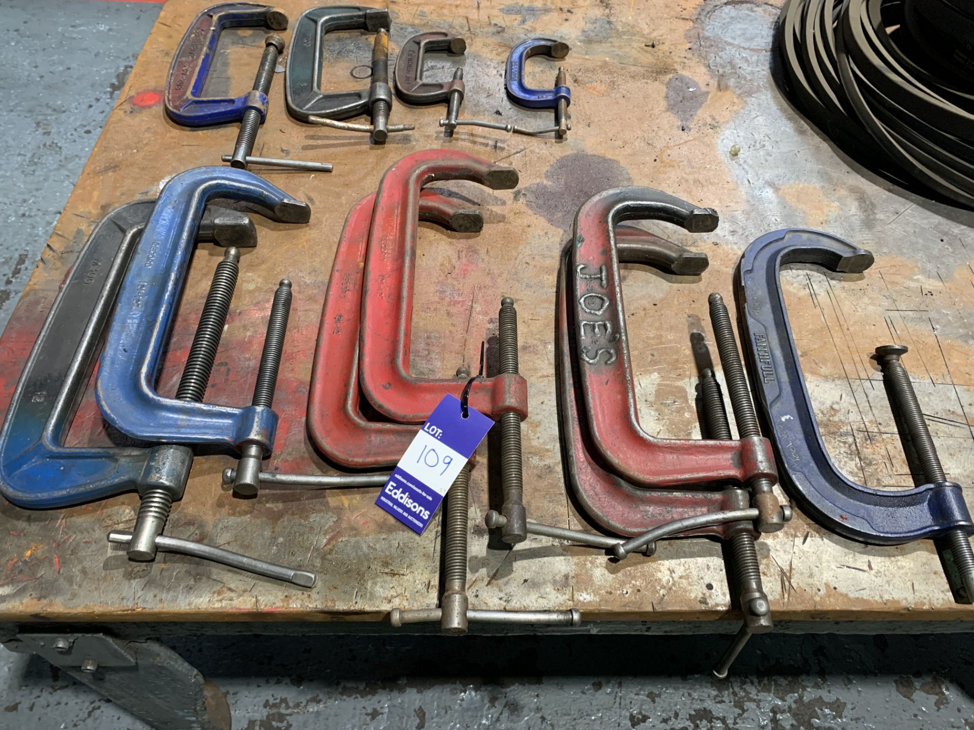 Quantity of Various G-Clamps.