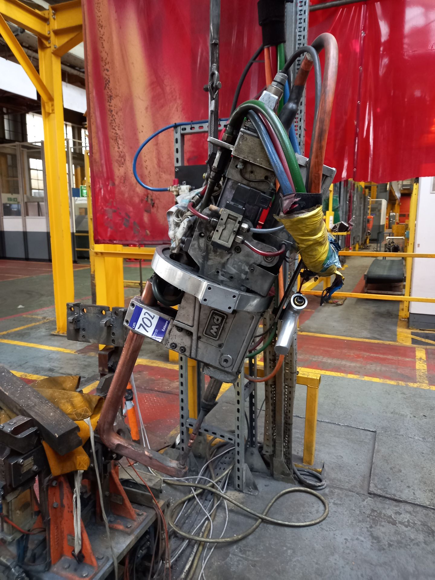 PW Suspended Portable Spot Welder with Pillar Jib Crane