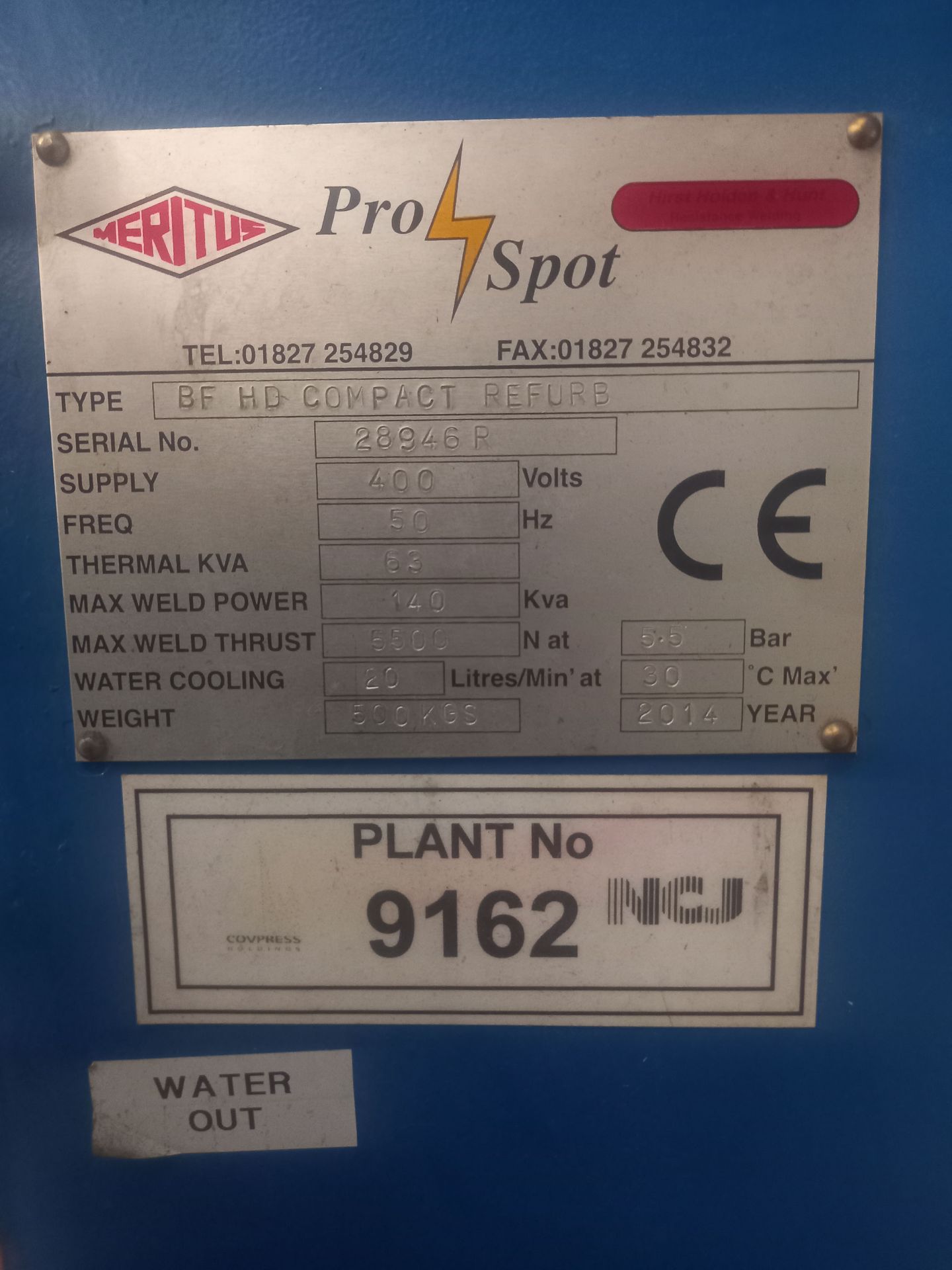 Pro Spot 140kVA Spot Welder, Serial No: 28946R with Dengensha Auto Nut Feeder (2014) (9162) - Image 5 of 6