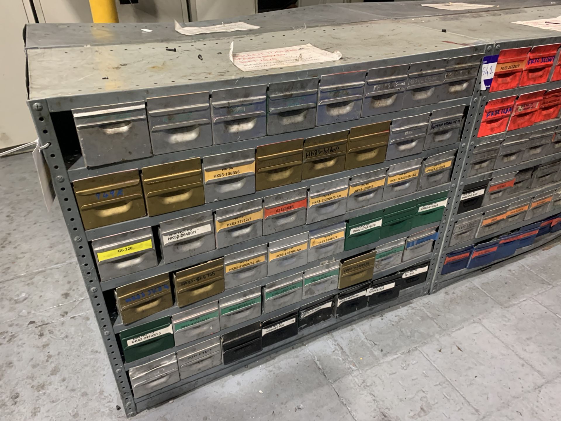 4x Steel Multi-Drawer Storage Unit containing Various Tooling Spares and Consumables. - Image 2 of 9