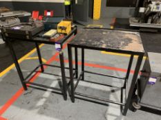 2x Steel Fabricated Tables and Contents.