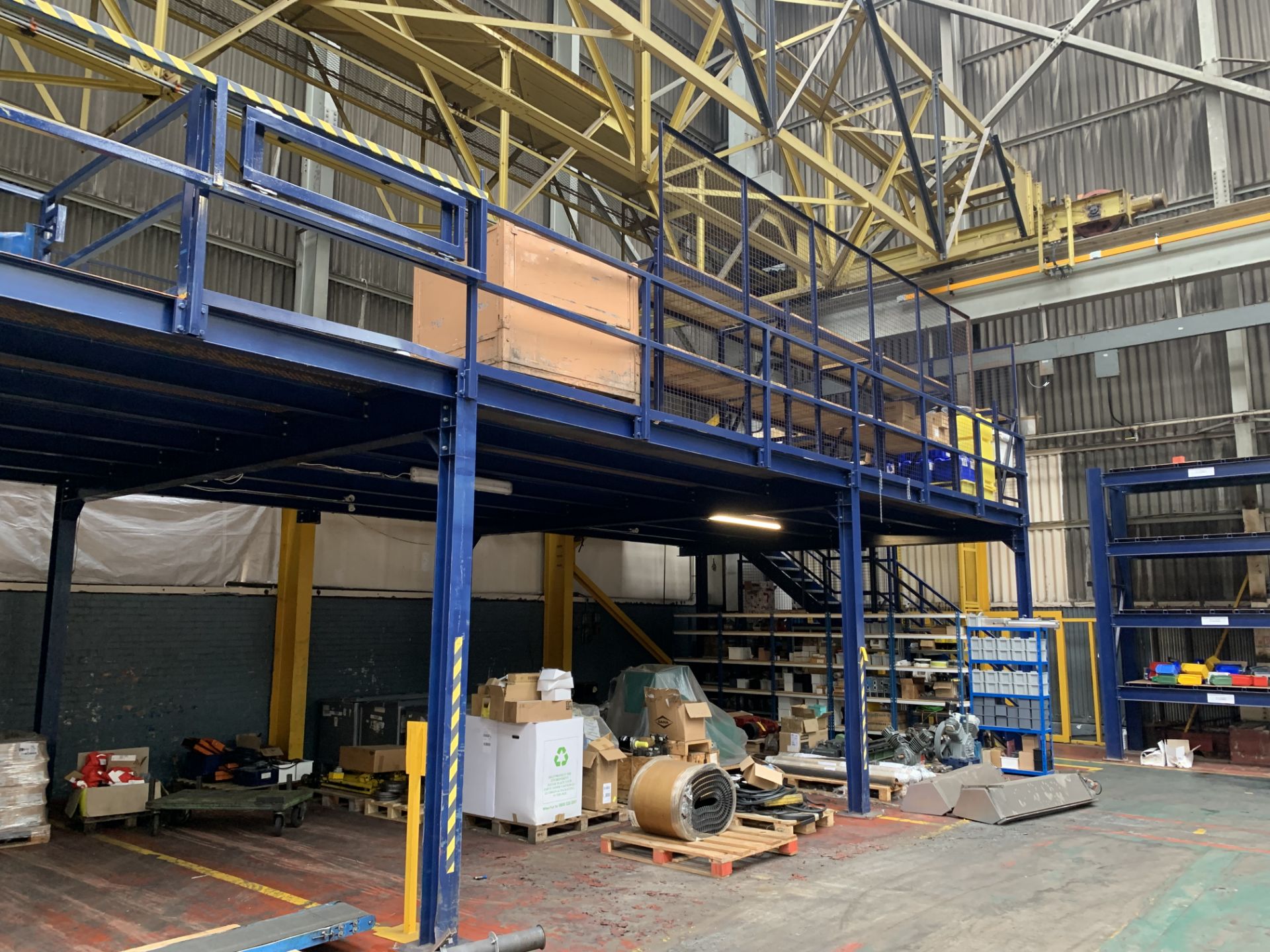 A Steel Mezzanine Floor, approx 25m x 6.3m. - Image 7 of 13