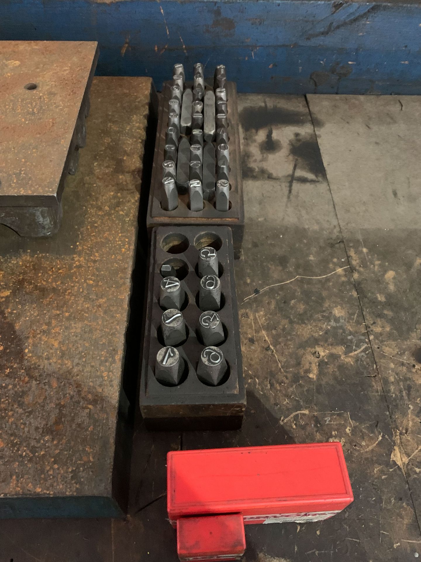 2x Bench Top Mark Out Plates with 2x Adjustable Surface Angle Plates and Punch Sets. - Image 2 of 5