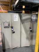 2x Steel Double Door Cabinets.