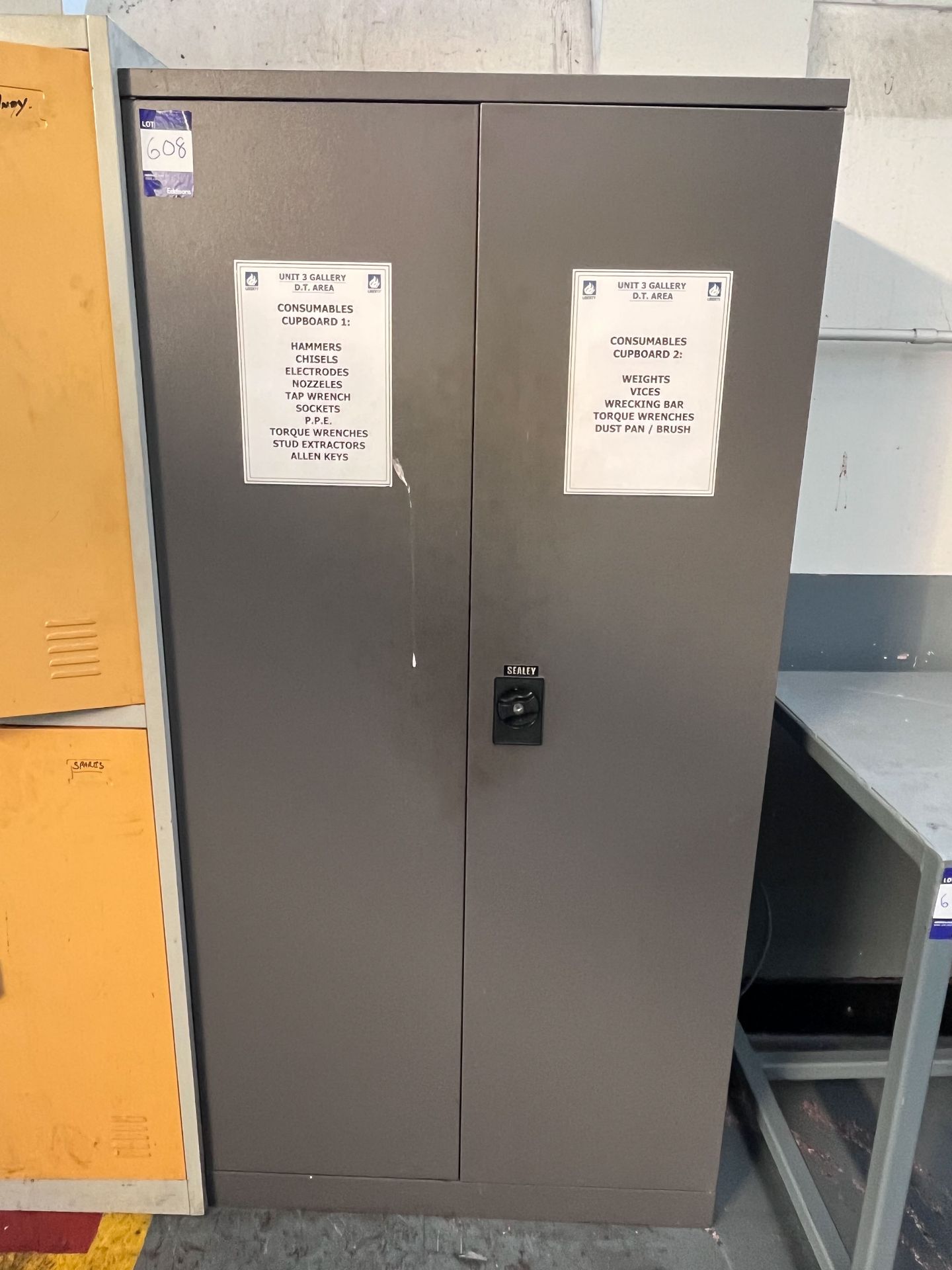 Sealy Consumables Cabinet and 2x Two-Door Lockers - Image 2 of 3