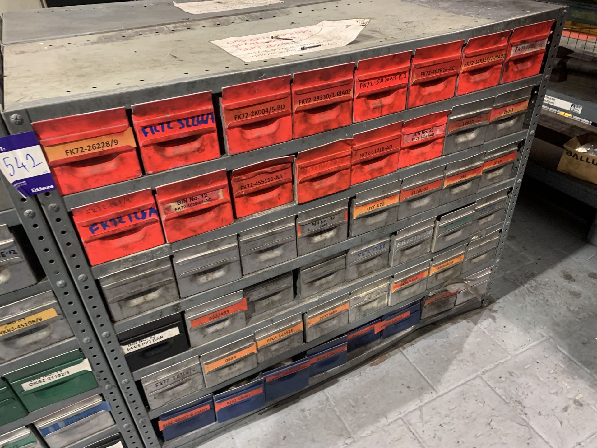 4x Steel Multi-Drawer Storage Unit containing Various Tooling Spares and Consumables. - Image 3 of 9