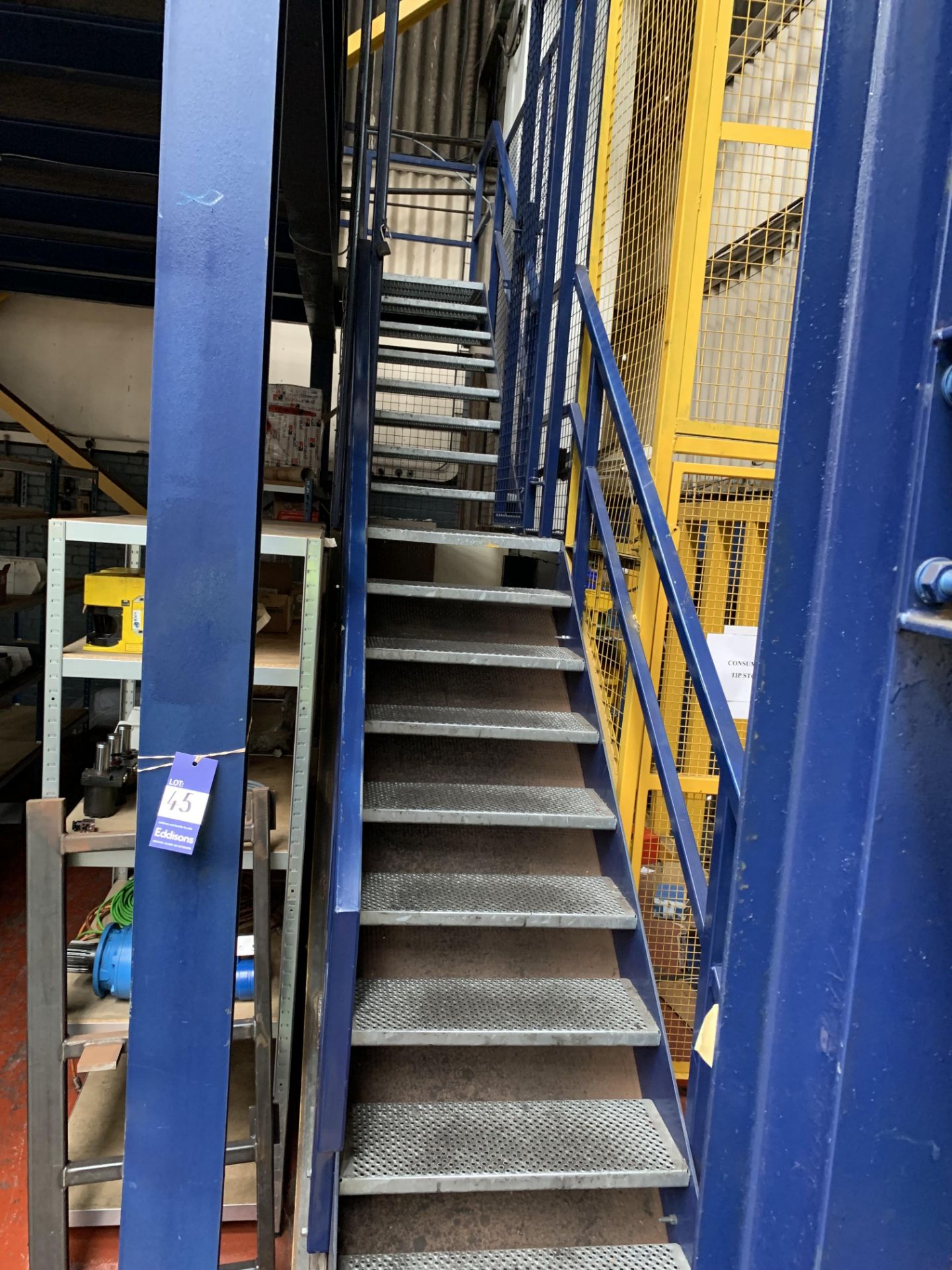 A Steel Mezzanine Floor, approx 25m x 6.3m. - Image 3 of 13