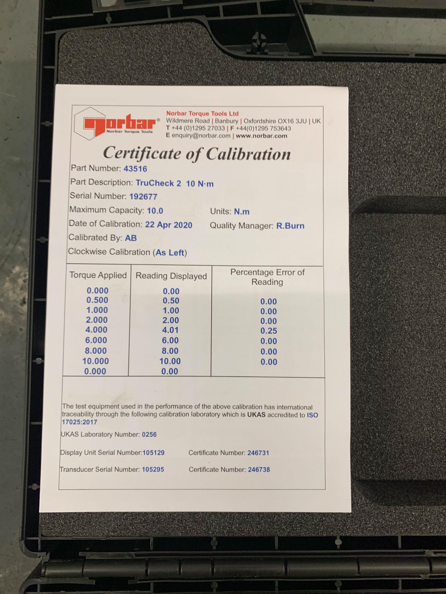Norbar Trucheck2 Torque Wrench Checker 0.5-10NM - Image 6 of 6