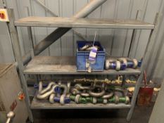 Quantity of Various Heavy Duty D Shackles and Storage Rack.