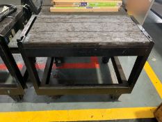 4x Timber Top Steel Heavy Duty Trolleys.