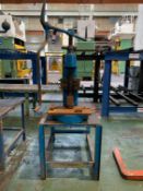 Norton No.6 Fly Press on Fabricated Table.