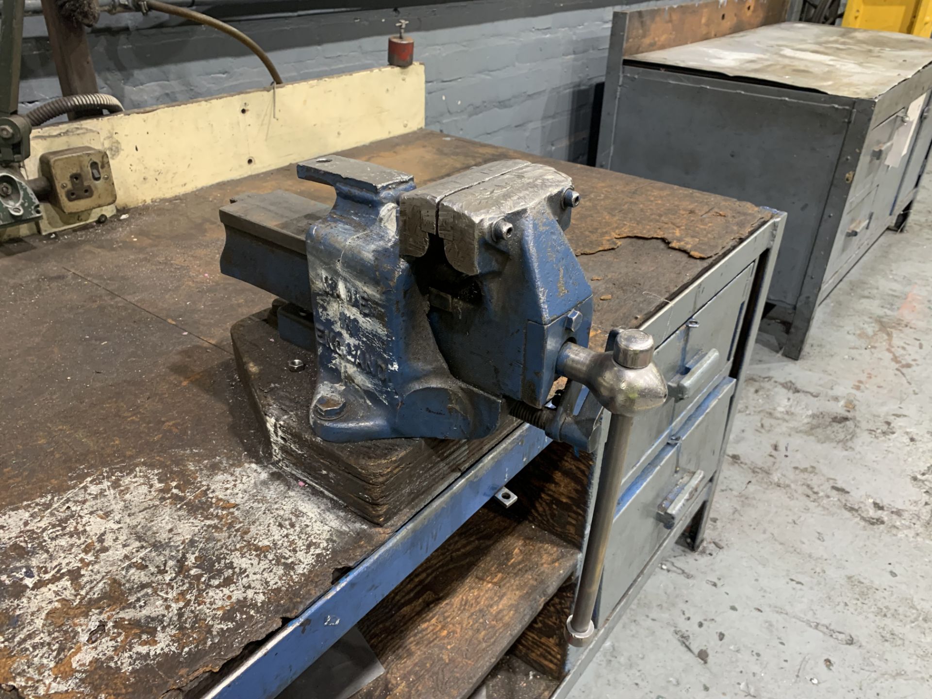 2x Steel and Timber Work Benches. - Image 5 of 5