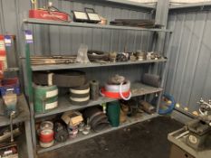 4 Tier Steel Shelving Unit & Contents.