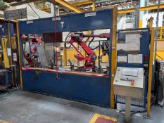 Matrix No. 0009B111 Robotic Welding Cell with 2: Comau Welding Robots & 2: Sciacky Power Packs