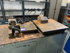 2x Bench Top Mark Out Tables, Steel Former and Engineers Vice.