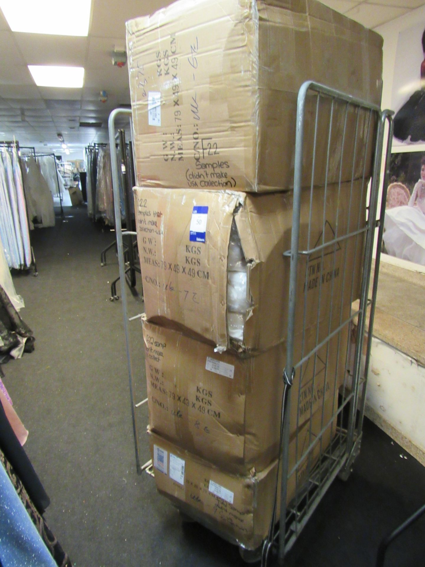 Quantity of various dresses in trolley to 4 boxes - Image 2 of 6
