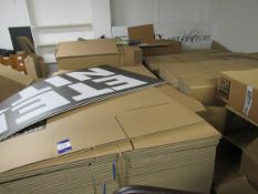 Large qty flatpack cardboard boxes to approx. 11 p