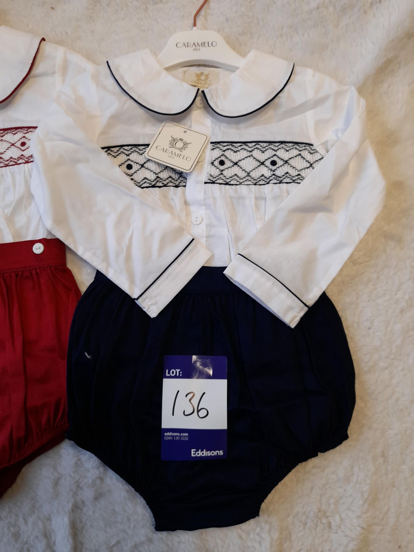 2 x Caramelo Kids Shirt/ Romper, Navy & Red, both - Image 3 of 4