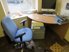 Corner desk with chair