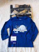 4 x Mayoral Long Sleeved T-shirts, in Blue & Navy,
