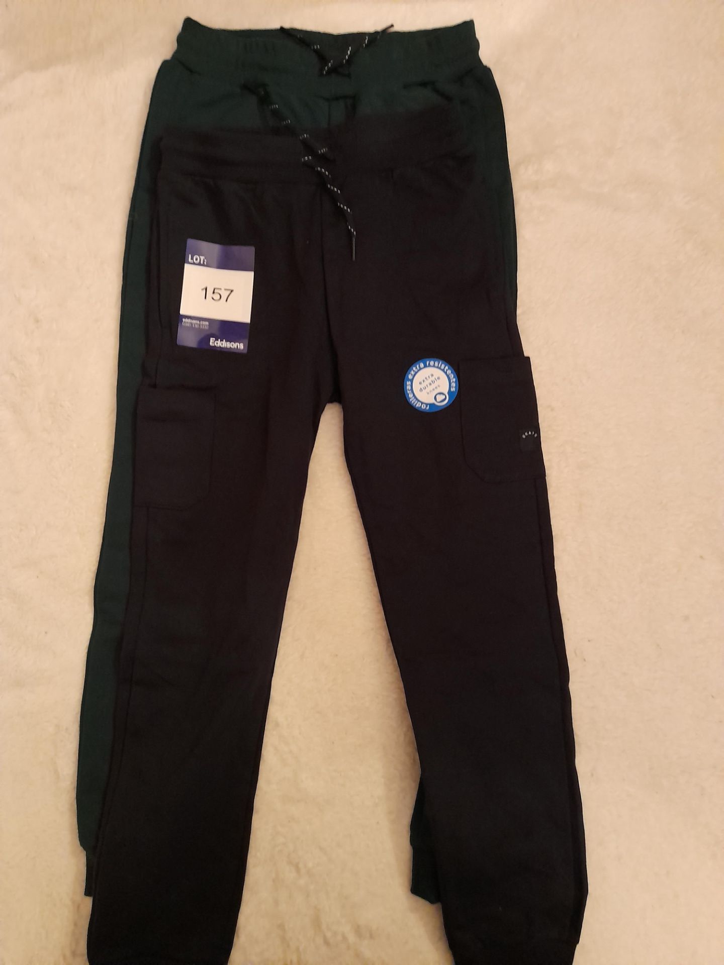 2 x Pairs of Mayoral joggers, 1 x black, 1 x green