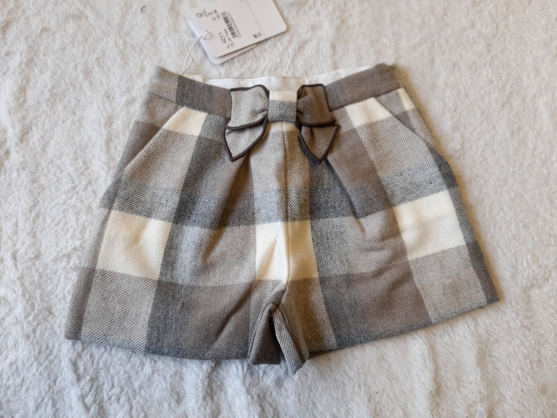 6 x Mayoral Brown & Cream Checked Shorts (1 x 3 ye