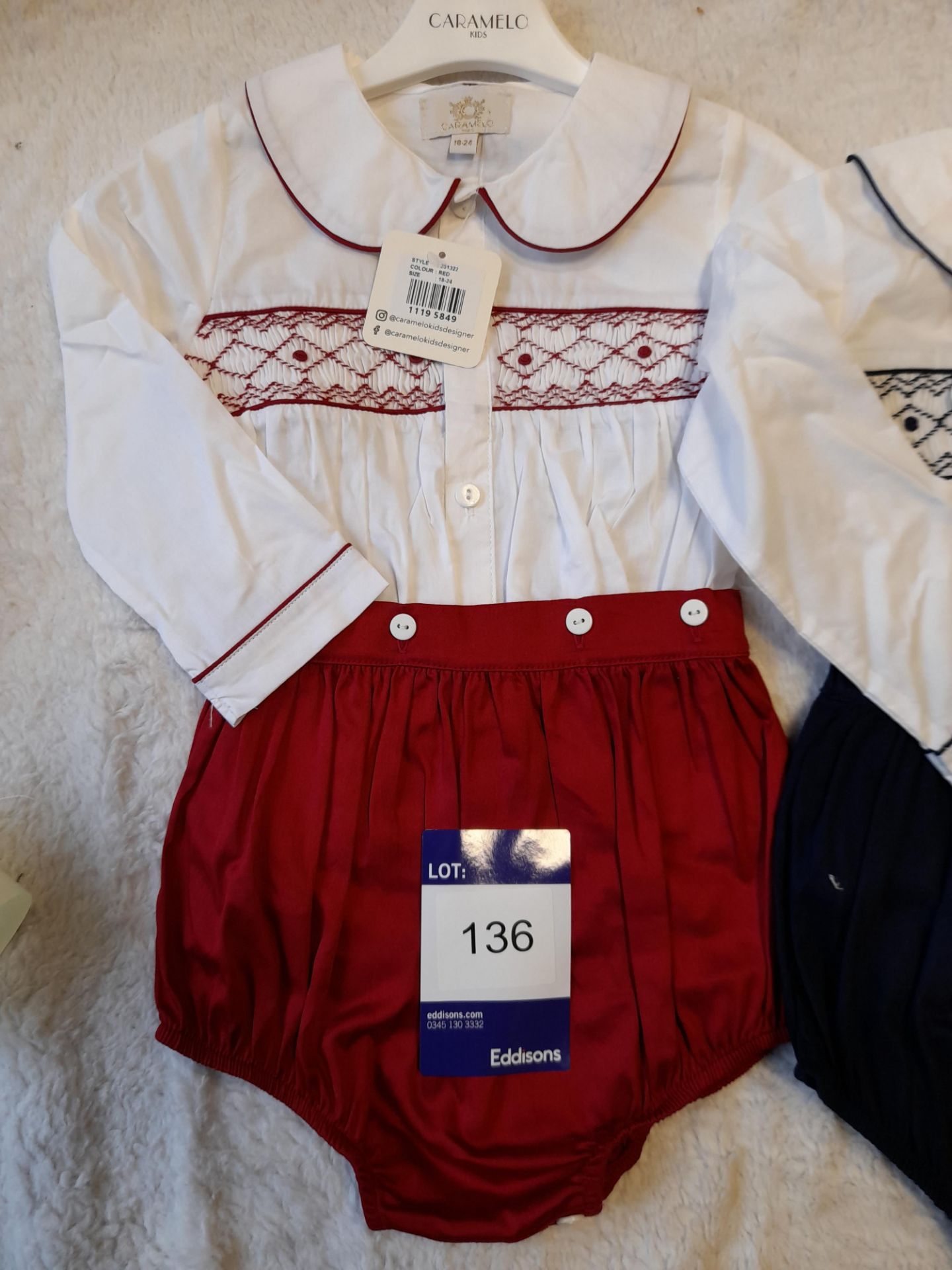 2 x Caramelo Kids Shirt/ Romper, Navy & Red, both - Image 4 of 4