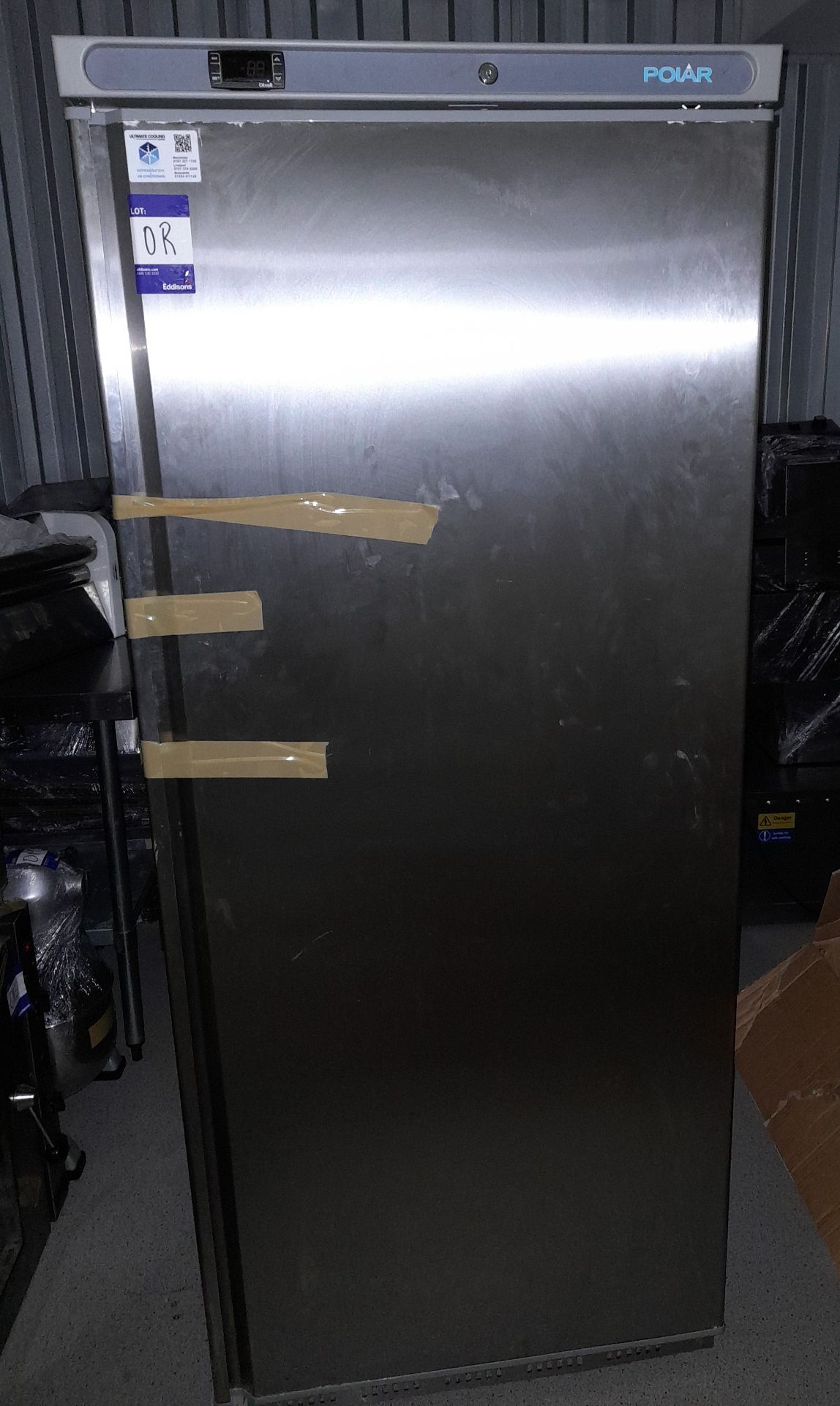 Polar CD084 stainless steel upright refrigerator (Approx. 770 x 1900 x 700) – Located Manchester