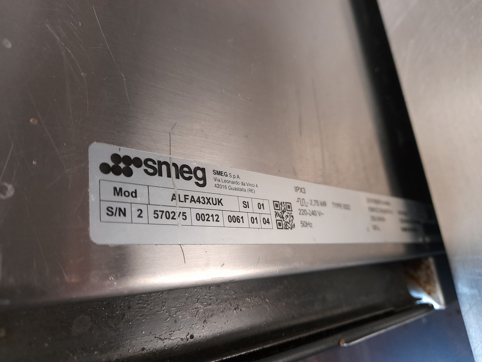 Smeg Alfa 43XUK electric oven 240v Serial number 5 - Image 3 of 3