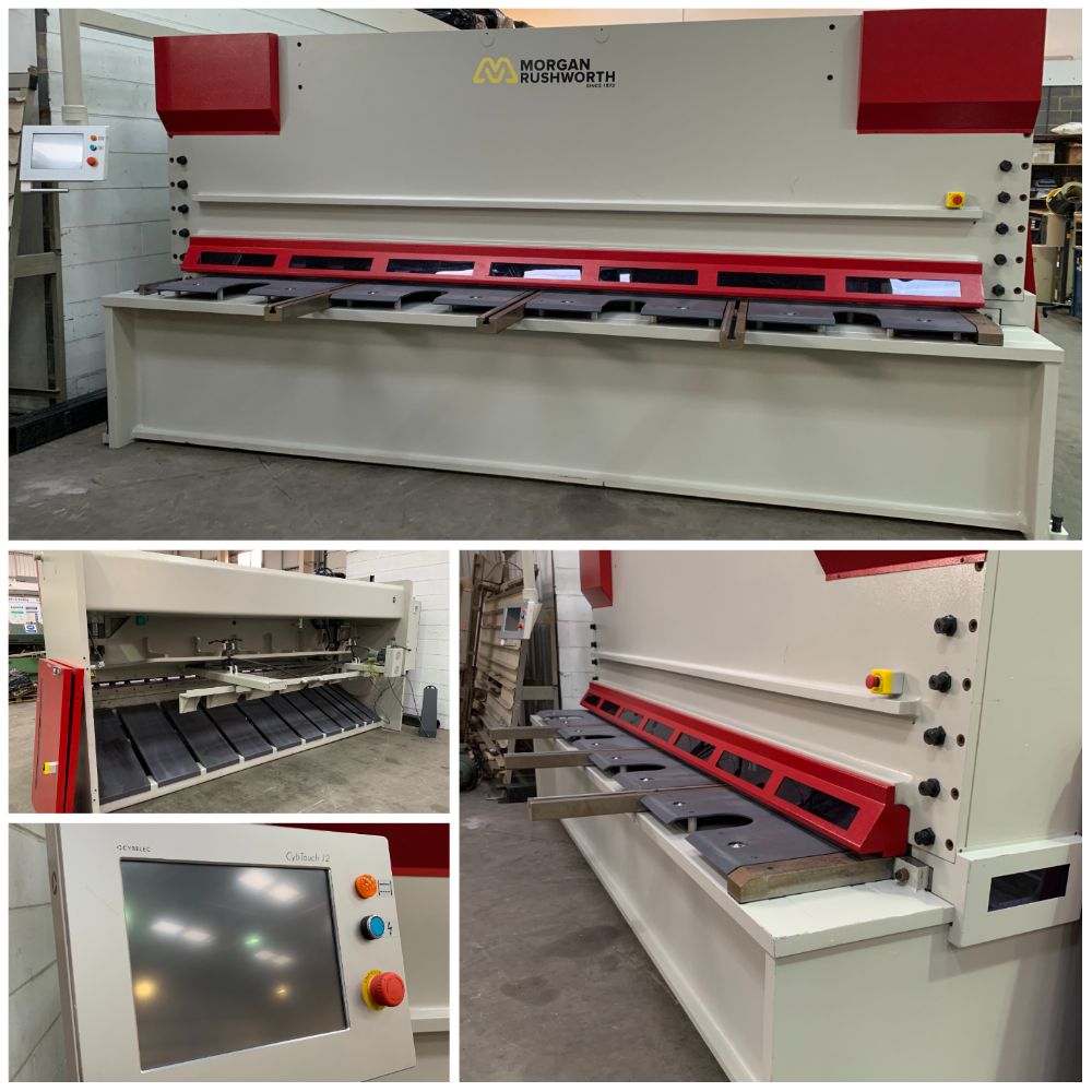 2022 Morgan Rushworth 4100/10 CNC Guillotine, Lifting Equipment and Stainless Steel Sheets