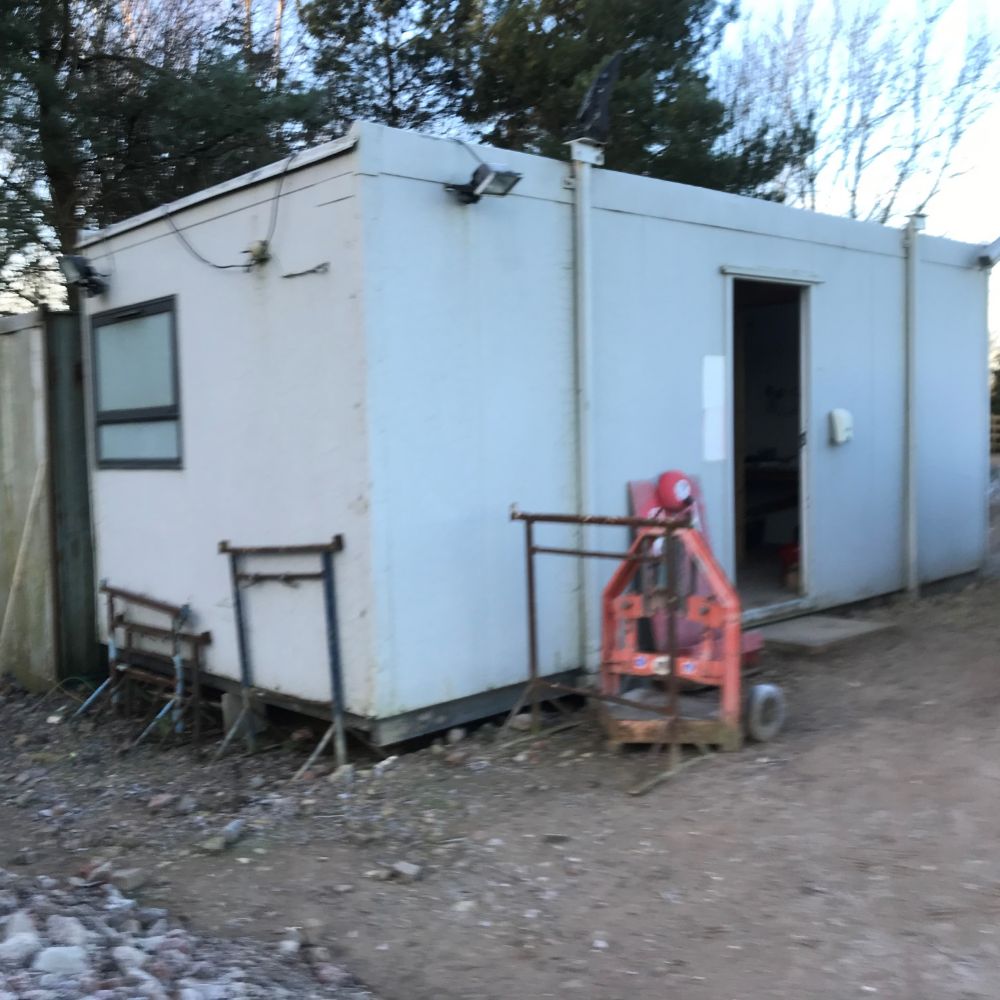 Site Cabin, Shipping Container, and remaining Assets of a Construction Business