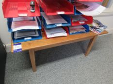 Oak effect rectangular coffee table