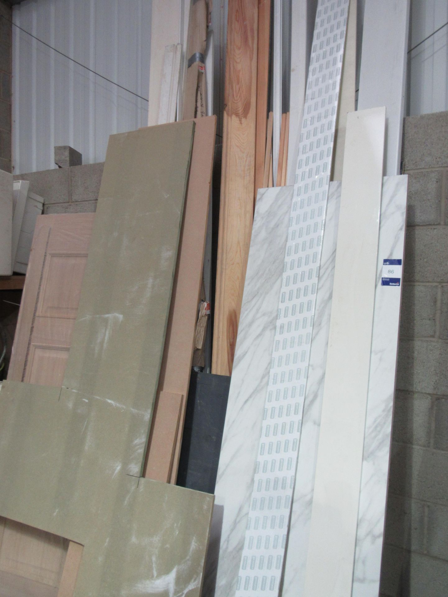 Quantity of various timber, worktops and 2 doors - Image 2 of 2