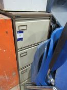 2 Tone Metal 4 Drawer Filing Cabinet with 2 variou