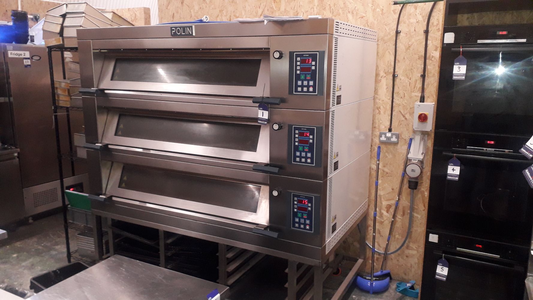 Good quality catering kit to include 2022 Polin Deck Oven, Foster Blast Chiller, Robot Coupe Prep Machines, CookTek Induction Hobs etc.