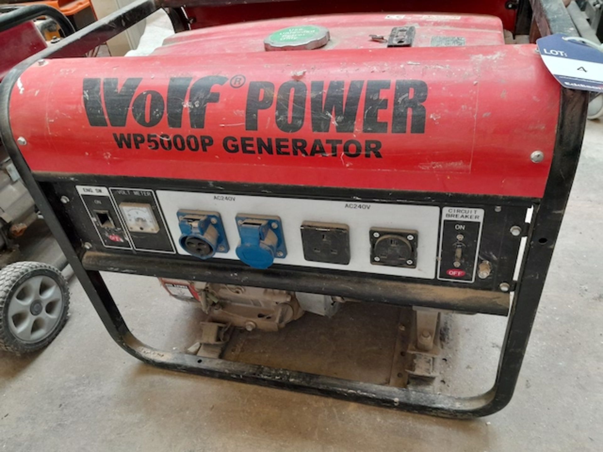 Wolf Power WP5000P 4500W capacity petrol generator, Serial number 00041 (2014) - Image 2 of 3