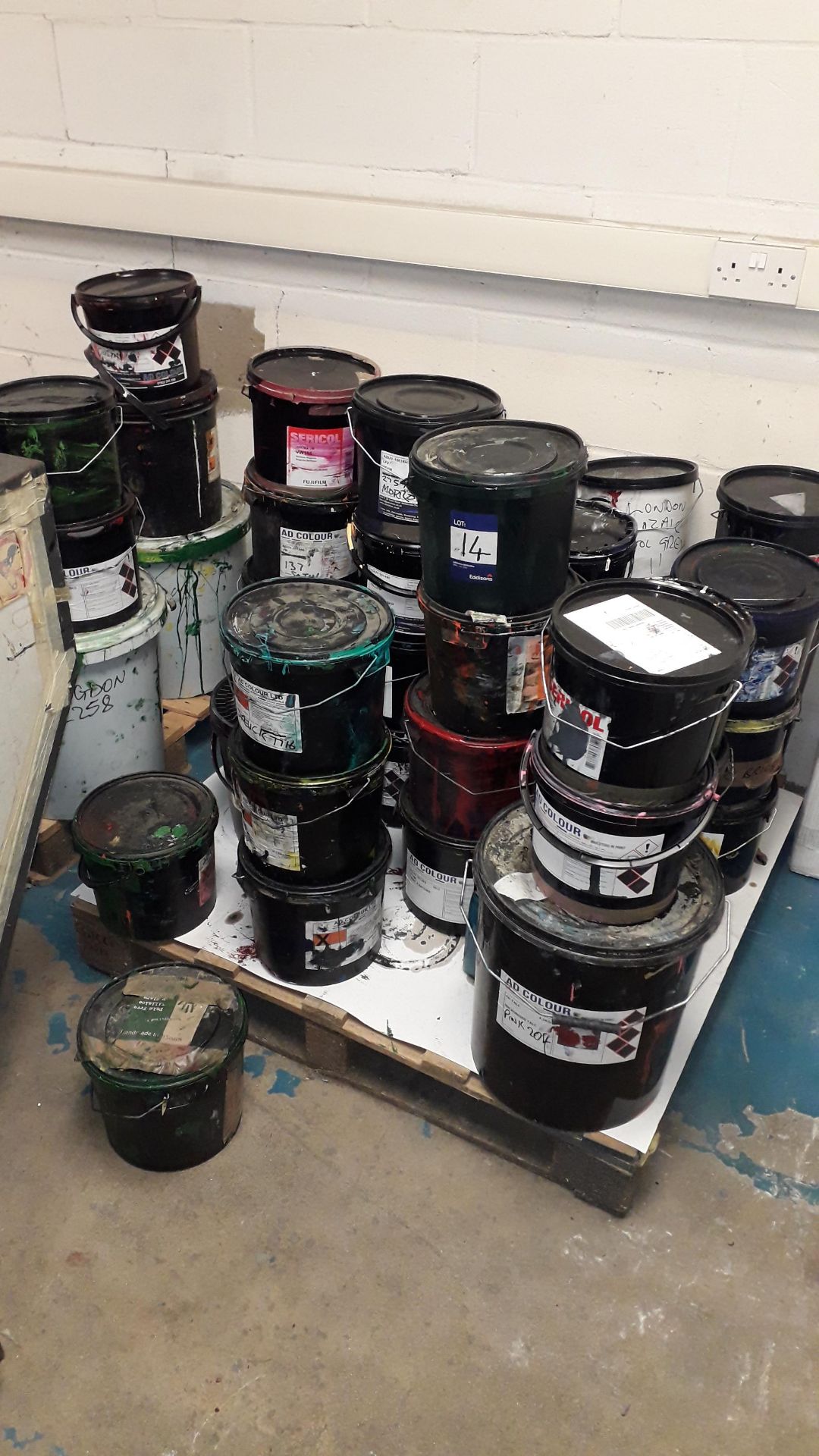 Quantity of screen printing ink