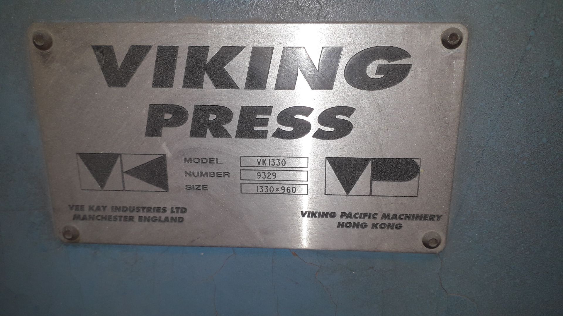 Viking VK1330 1330x 960 Die Press Serial number 9329 - Image 6 of 6