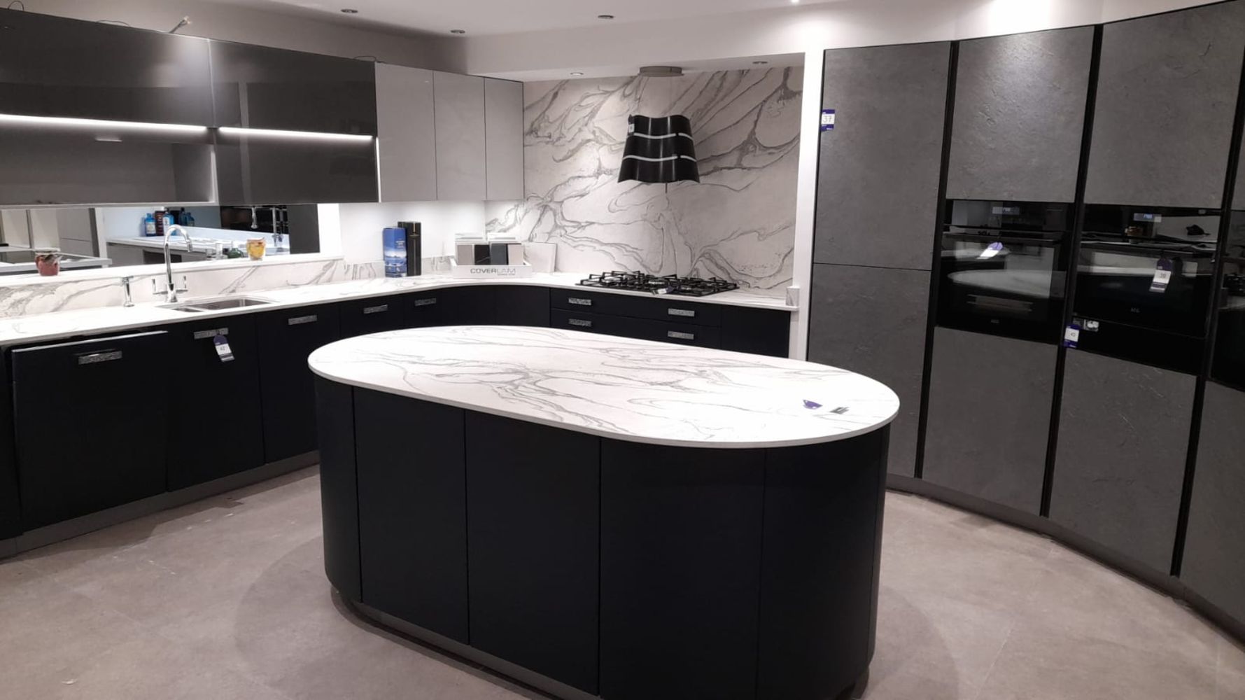 Exclusive Kitchens and Bathrooms from one of the Largest Showrooms in the North East to include appliances by AEG, Faber, Siemens, Miele etc.