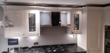 ‘L’ Shaped multi-cupboard kitchen unit, with cupbo